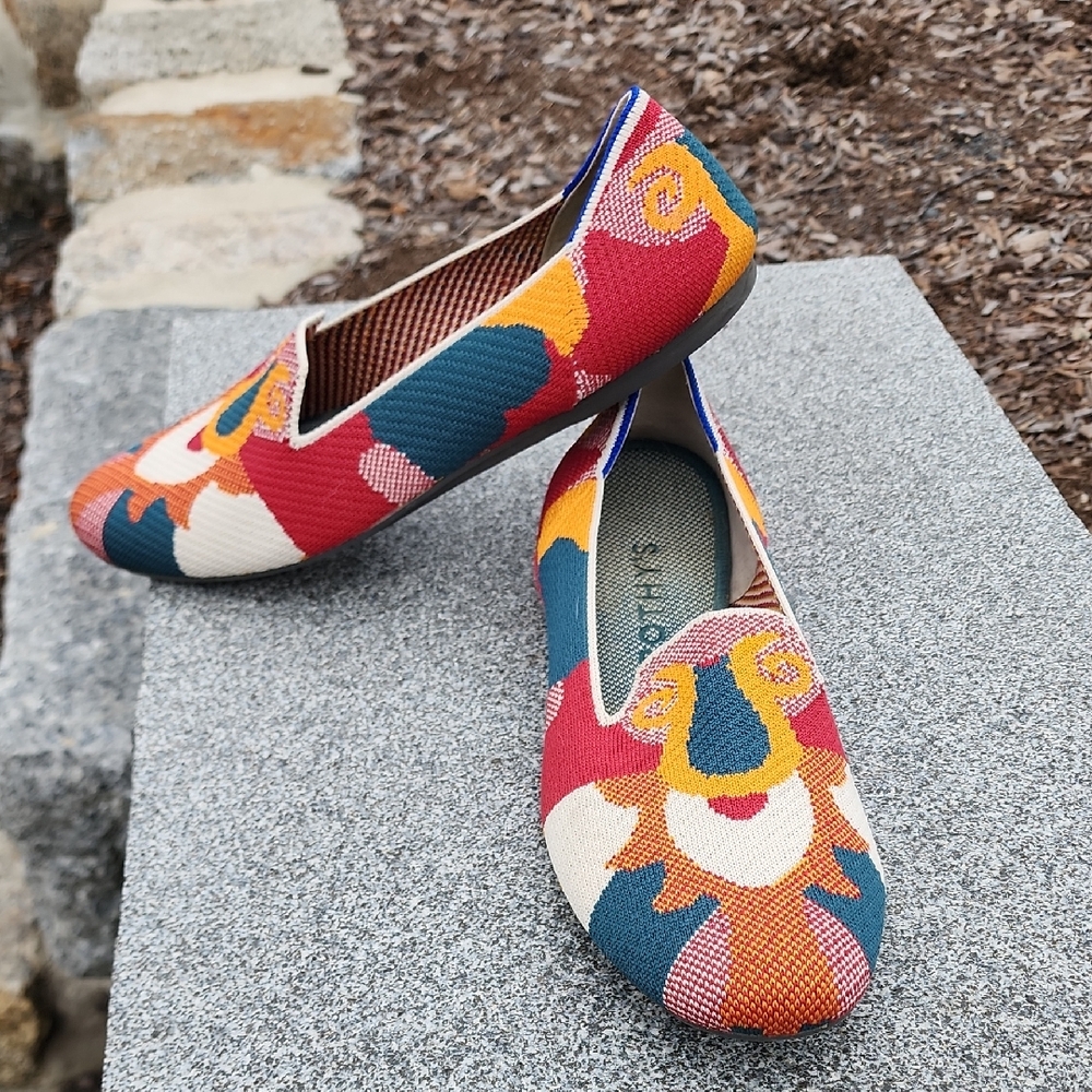 Rothy's The Loafer In Moroccan Amber Multicolor Patterned Flats Size 11